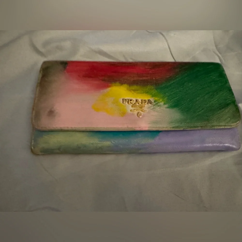 Prada handpainted Artistic Multicolor Wallet - Picture 4 of 17